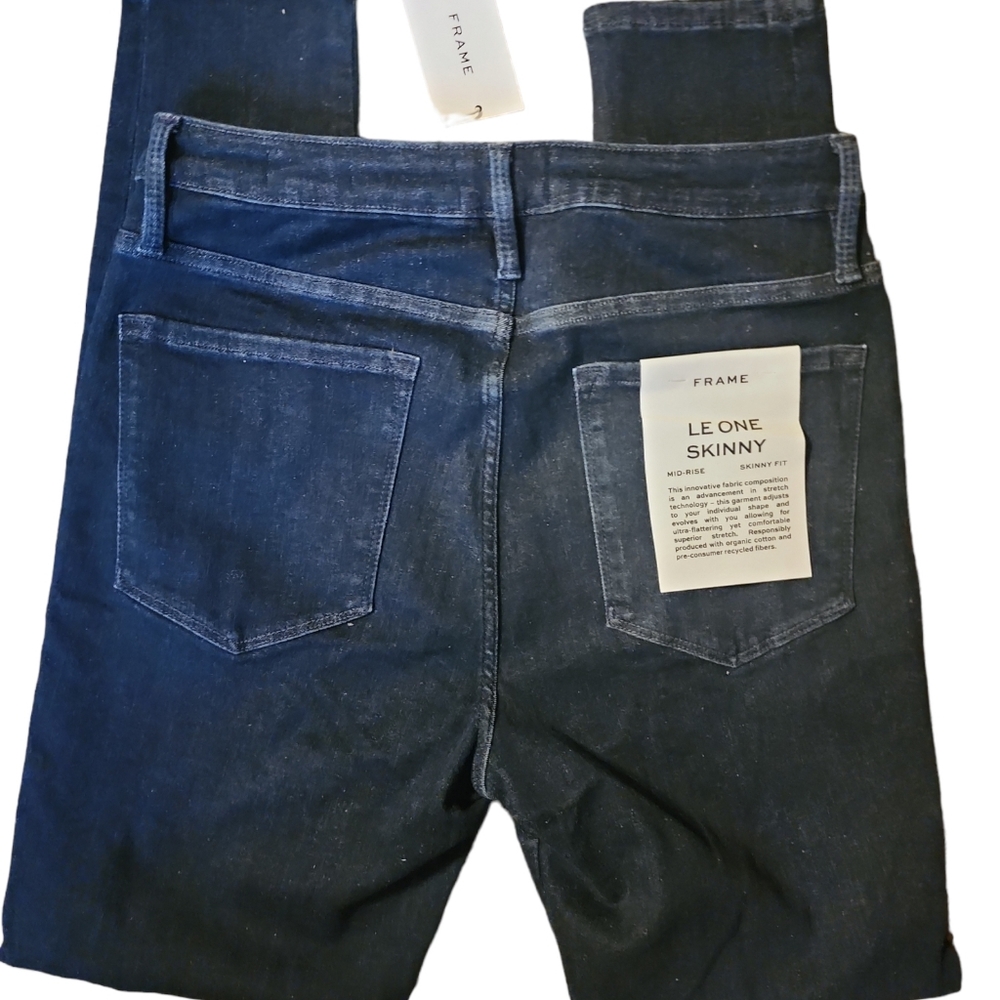 NWT FRAME JEANS LE ONE SKINNY MID-RISE STRAIGHT LEG SZ 2 msrp $218 - Picture 3 of 6
